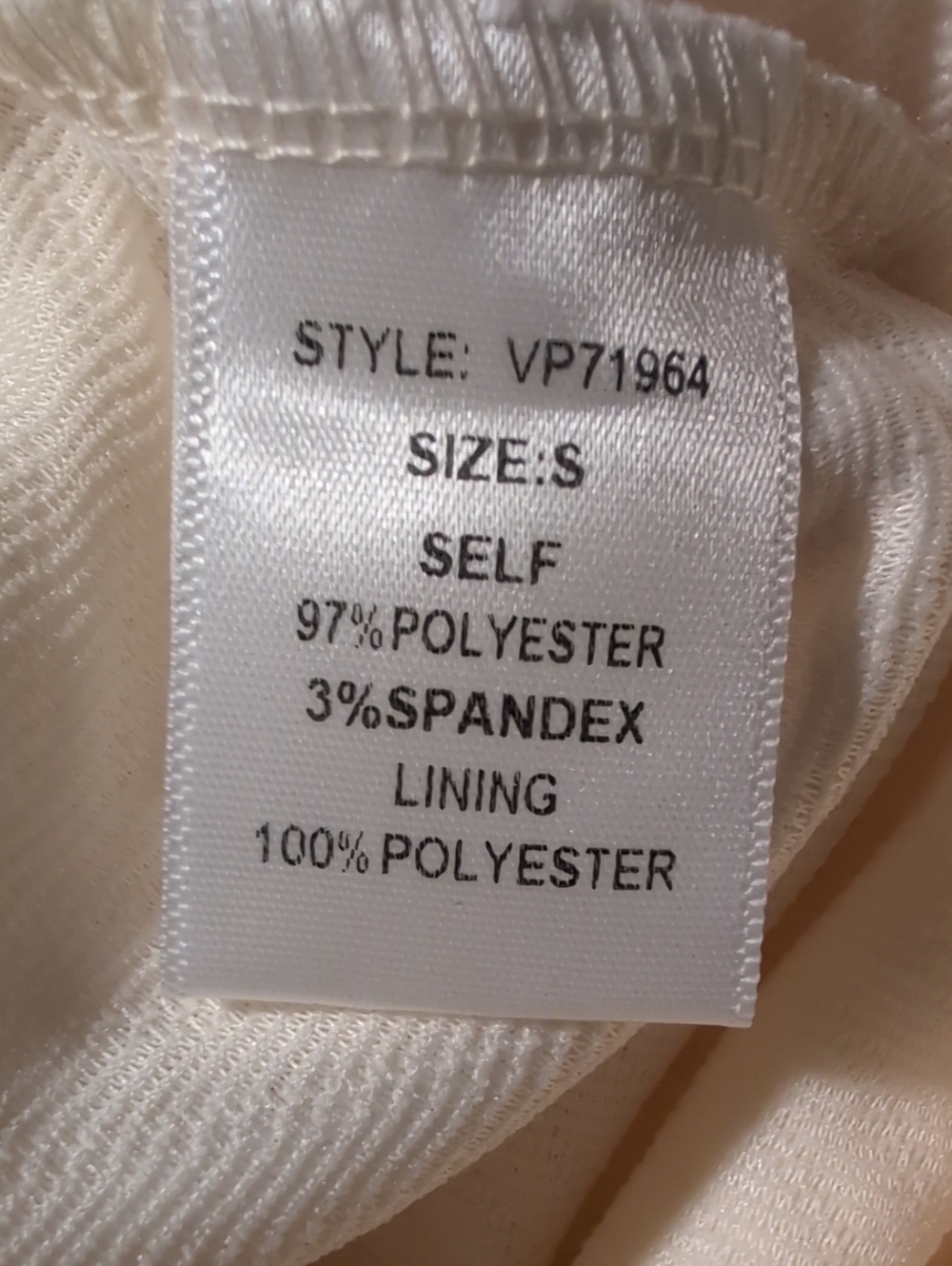 Veveret White Quilted Women's Wide Leg Elastic Waist Pants Size S NWT - Picture 6 of 6